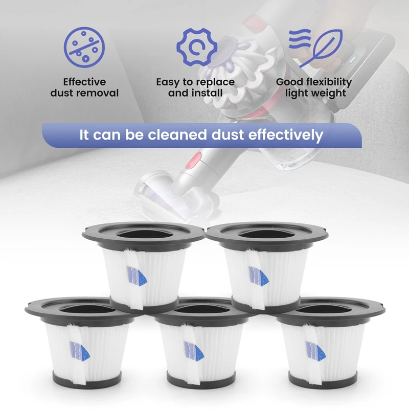 5 шт. сменный фильтр Hepa для Dibea C17 T6 T1 запчасти беспроводного пылесоса