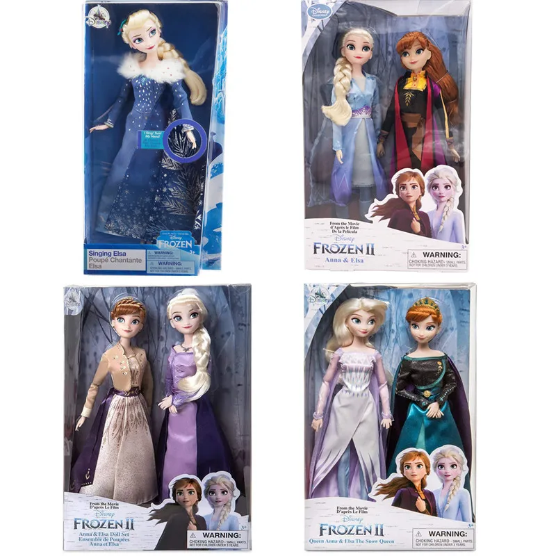 

Disney Dolls Toys Anime Frozen Elsa Anna Original Action Figures Set Game Realistic Rubber Gifts Playset Outfits For Girls Kids