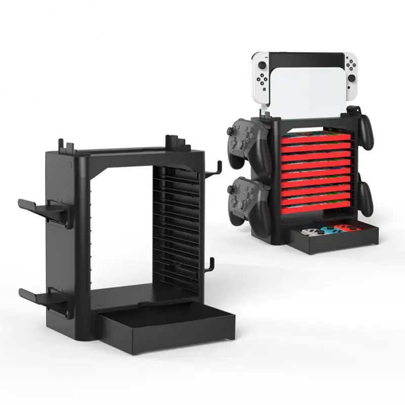 

Gross Weight 665g Bottom Panel Ps5 Console Stand 246x205x115mm Controller Stand Controller Bracket Handle Headset Mount Black