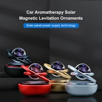 car aromatherapy solar magnetic levitation car rotating creative ornaments car auto diffuser perfume car ornament accessories