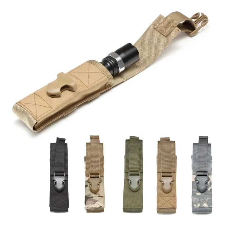 

Tactical Bags 1000D Nylon Molle Flashlight Pouch Military Accessories Airsoft Hunting Tool Pouch Molle Clip Bag