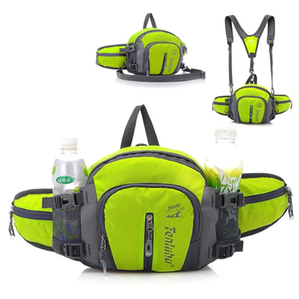 Waist Bag Waterproof Hiking Waist Bag With Water Bottle Holder Men Women Outdoor Sports Walking Running Cycling Beach