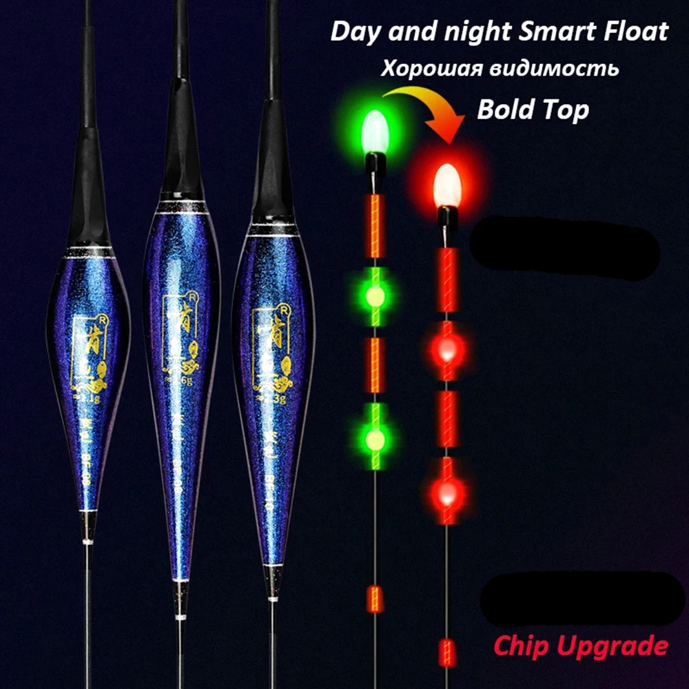 

1Pc Equipment Including Battery CR425 Night Fishing Tie Gravity Sensing Chip Accessories Smart Fishing Led Light Float Long Tail