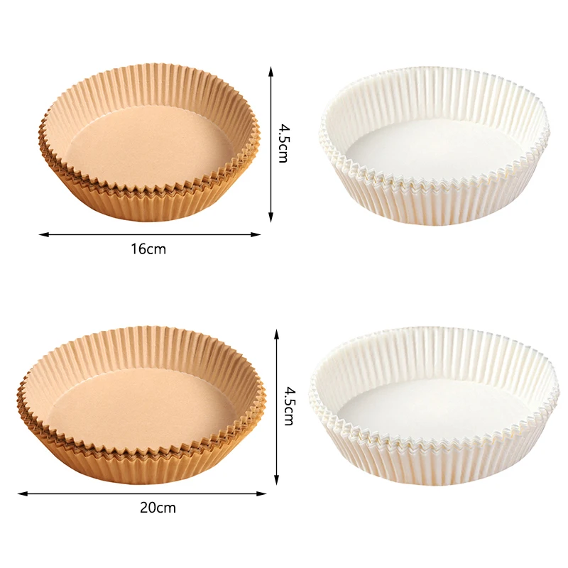 30/50/100PCS Disposable Air Fryer Parchment Paper Baking Oil-proof Liner Non-Stick Mat for Roasting Microwave 16/20cm |