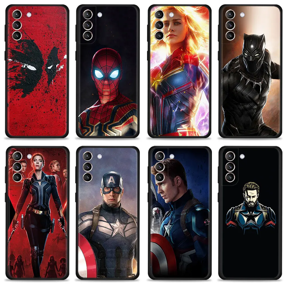 

For Samsung S7 S10e S8 S22 Ultra 5G S10 S21 Plus S20 FE 2022 S9 Funda Marvel Amoled Protection