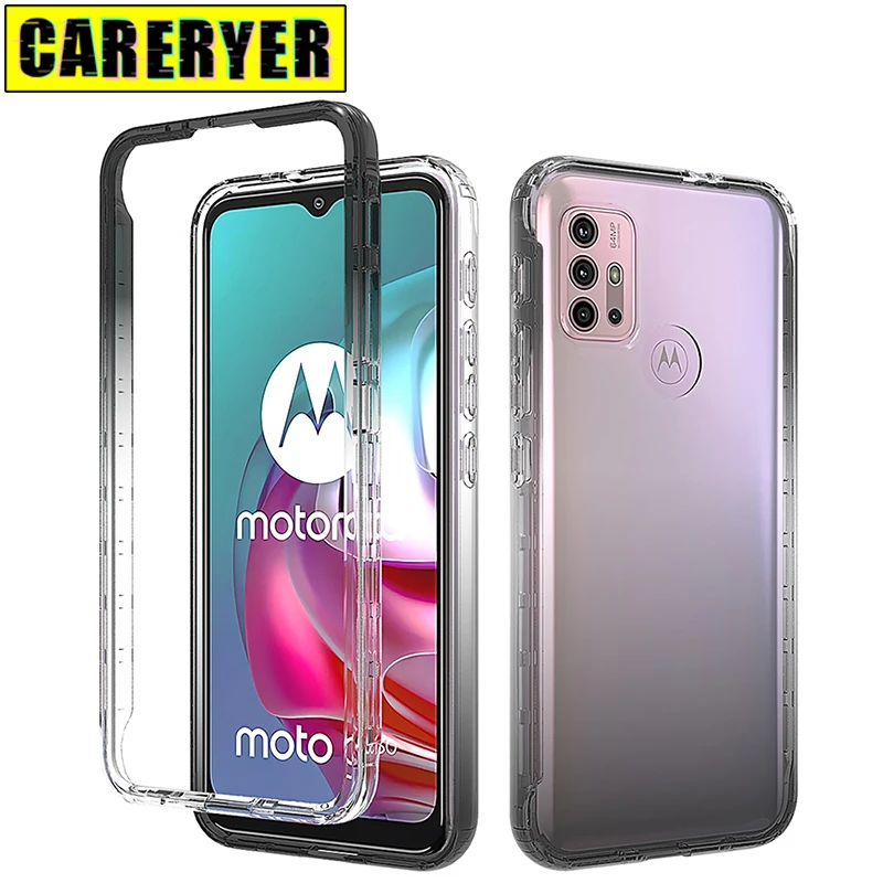 

For Motorola Moto G30 G20 G10 Power Shockproof Gradient Clear Case For Moto G30 G10Power Simple Soft Silicone Transparent Cover