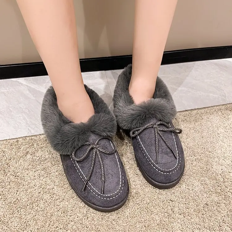 

Новинка 2022, зимняя короткая плюшевая женская обувь qiqi20