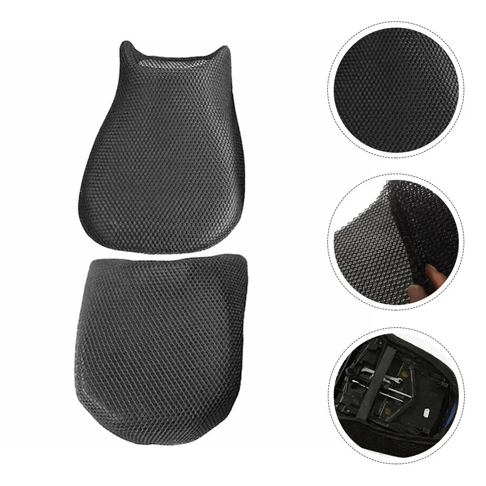

2 Pcs/set Motorcycle Seat Cover Covers Cushion Pad Protector Air Mesh Motorbike Net Wrap Replacement