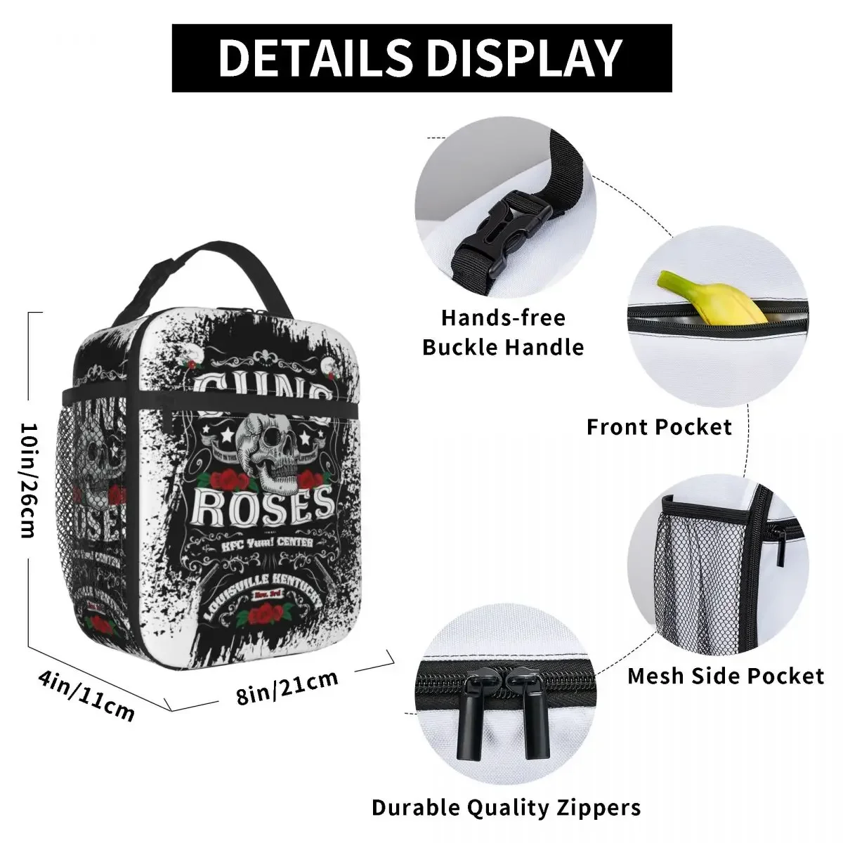 Тематическая Металлическая Рок-музыка Guns N' Roses Термосумка Для Завтрака Женская