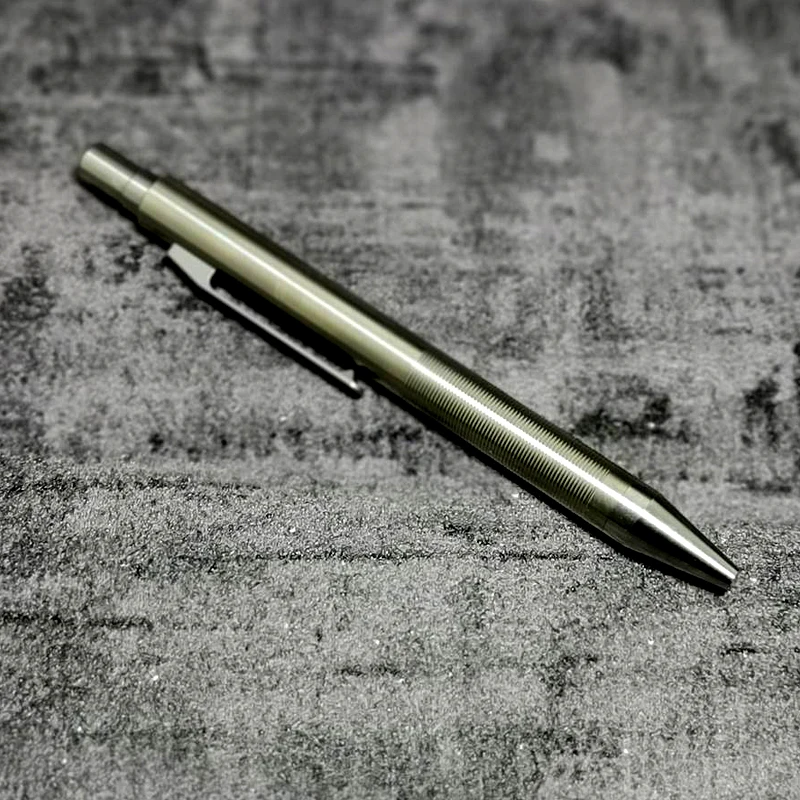 

A229 TC4 Titanium alloy pressing gel pen writing business signature ballpoint pen pocket pen EDC