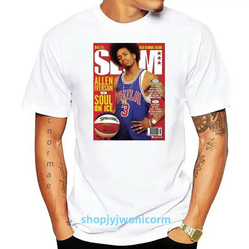 

Kaus Allen Iverson Slam Cover untuk Penggemar Kaus Uniseks Ukuran Penuh