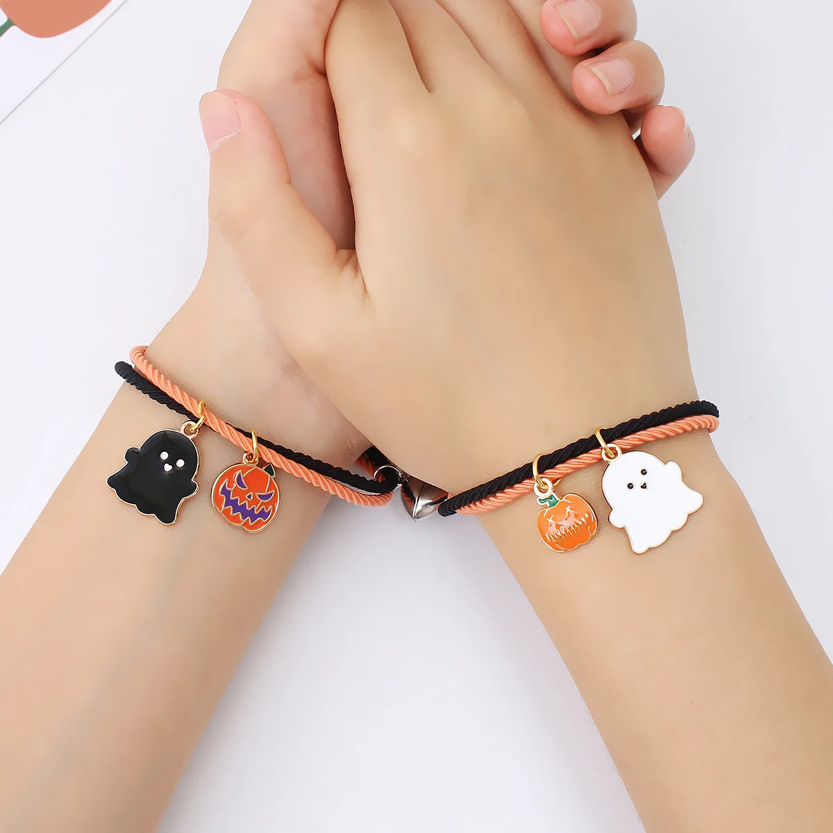 

Halloween Pendant Love Magnet Couple Bracelet