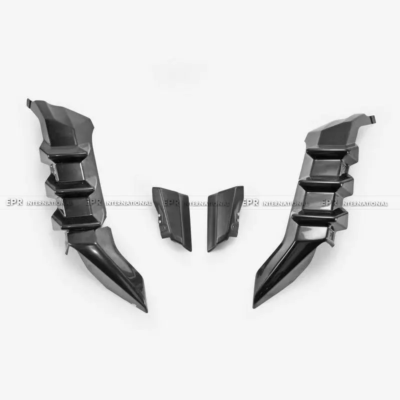 

Rear Bumper Extension Glossy Finish Bumper Spat Splitter for 17-19 (Not Fit 2020 on) Civic Type R FK8 M Type Rear Under 5Pcs