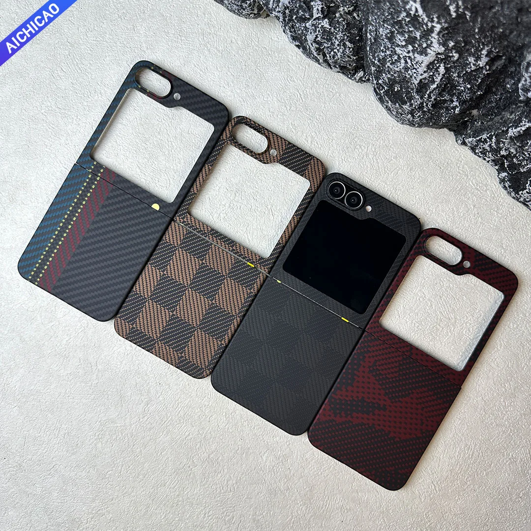 Чехол для телефона ACC-Real из углеродного волокна Samsung Galaxy Z Flip 6 арамидное волокно