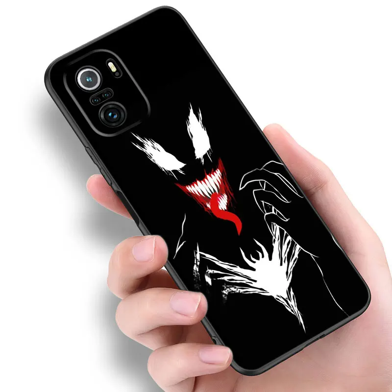 Venom Marvel Black Silicone Phone Case For Xiaomi POCO X3 X4 NFC F4 GT F5 F6 M4 M6 X5 X6 NEO Pro 5G M5