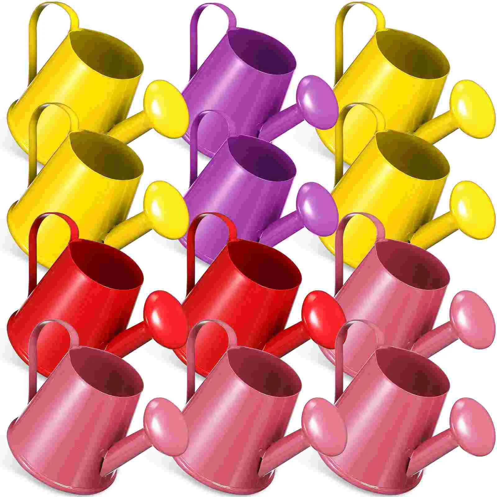 

12 Pcs Mini Super Small Pouring Metal Watering Can Outdoor Kettles Cans Toy Vase Iron Toddler