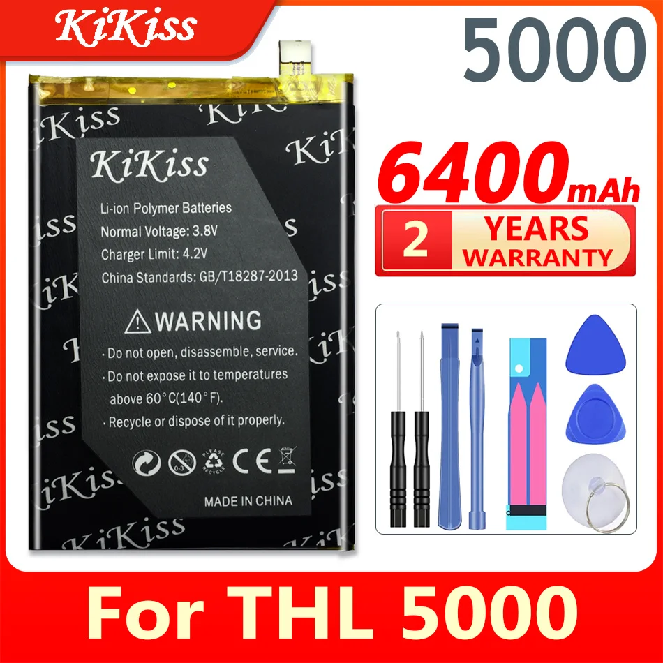 

KiKiss battery For THL 5000 6400mAh Smart Phone High Capacity Battery For THL 5000