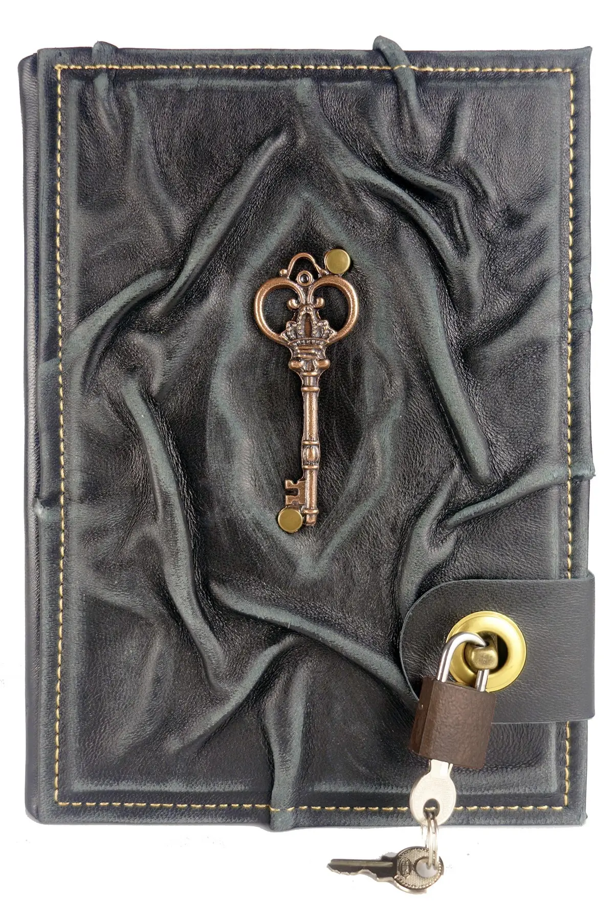 Antique Key Figure Locked Notebook Original Appearance Perfect Stylish Design
