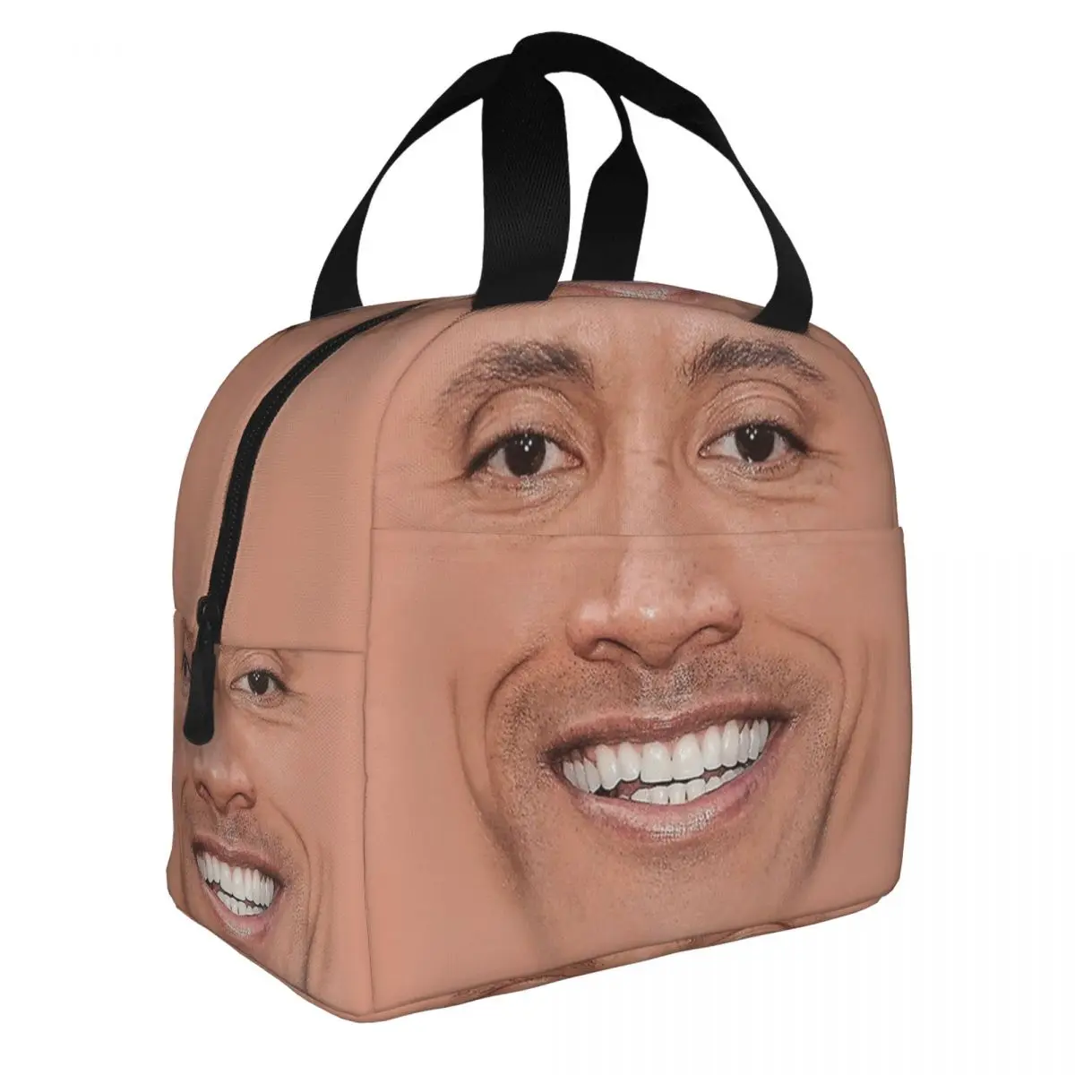 The Rock Face Lunch Bento Bags Portable Aluminum Foil thickened Thermal Cloth Lunch Bag for Women Men Boy