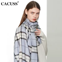 winter warm extended printed scarf wholesale bib female students thickened windproof fashion plaid big shawl birthday gift