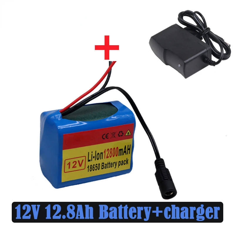 

quality 3S2P 12V 12800mah battery 18650 Li-ion Rechargeable batteries with BMS Lithium Battery packs Protection Board +Chargerai