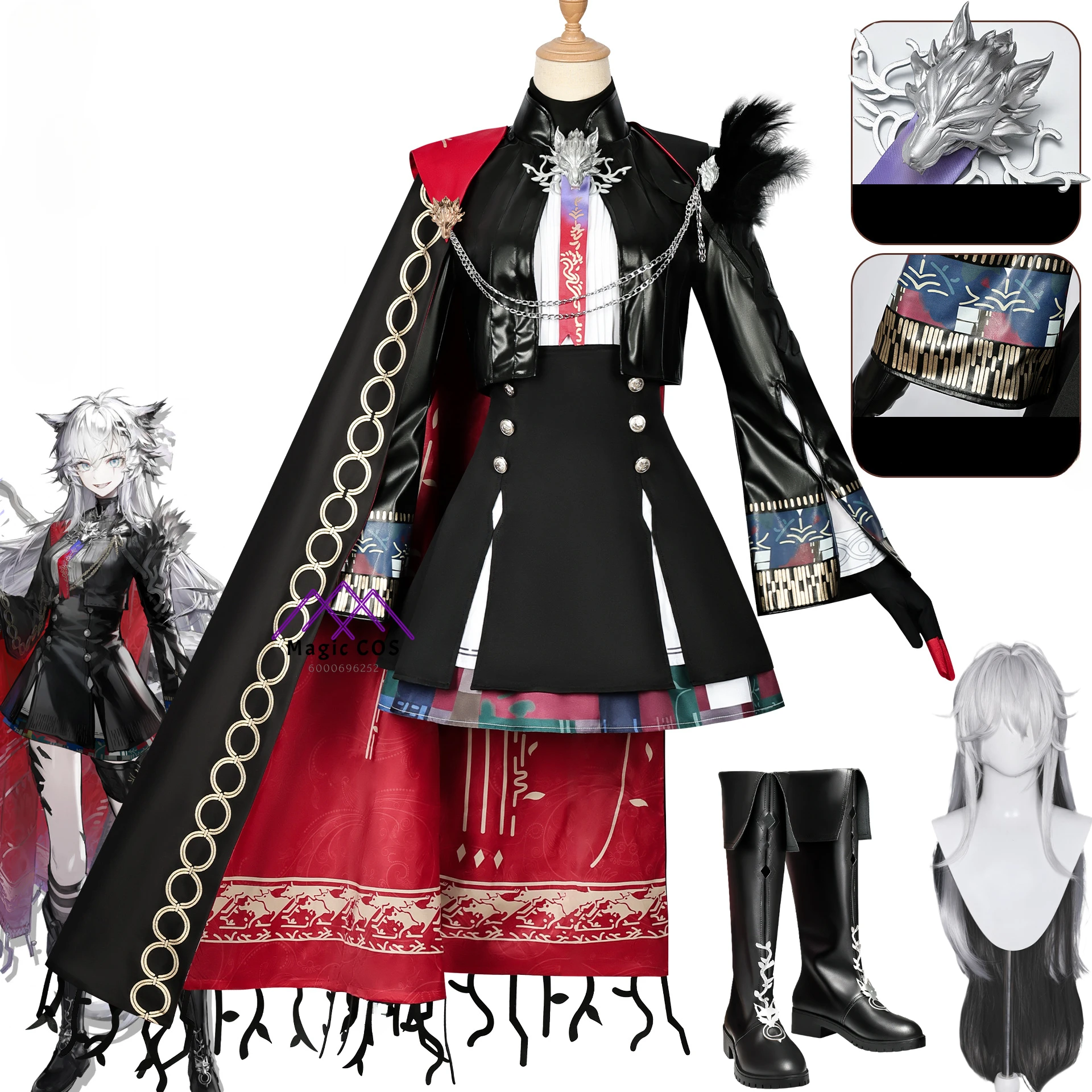 Новая игра Arknights Lappland The Decadenza Косплей Костюм для женщин Парик Cos Аниме Вечеринка