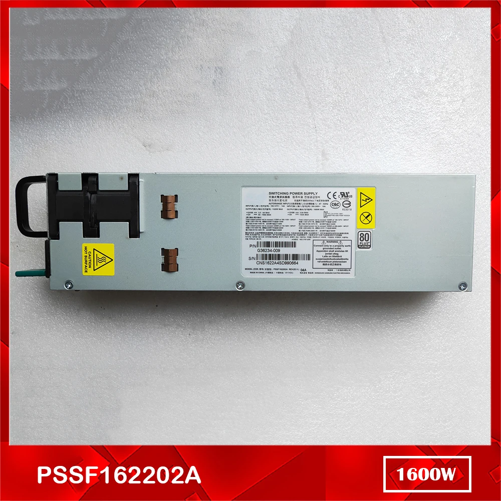 

For Power Supply for Intel PSSF162202A G36234-007 G36234-008 009 010 1600W Work Good