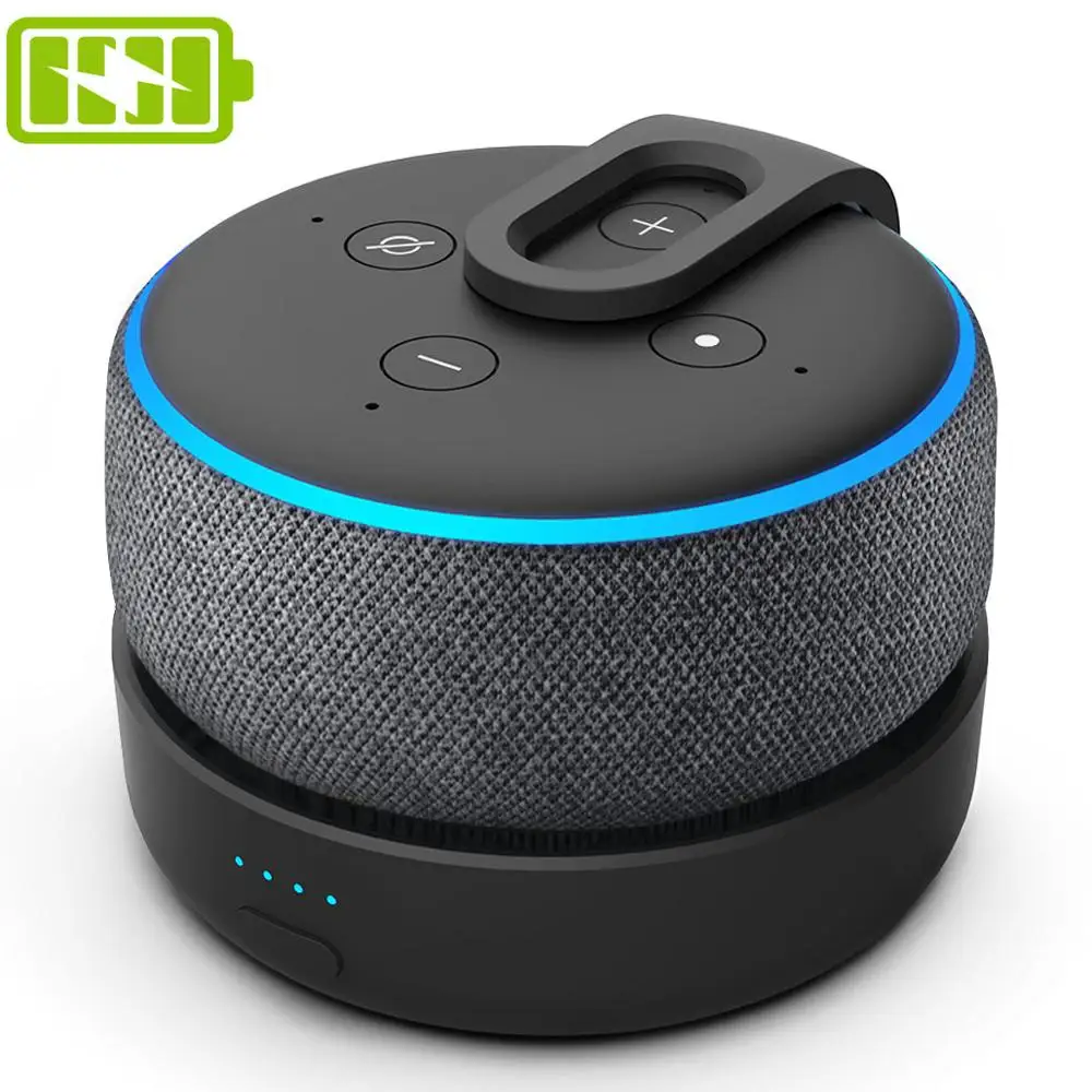 

New Battery Base for Amazon Echo Dot 3rd Gen Alexa Speaker Docking Station 16Hrs Playing Rechargable Battery For Echo Dot 3