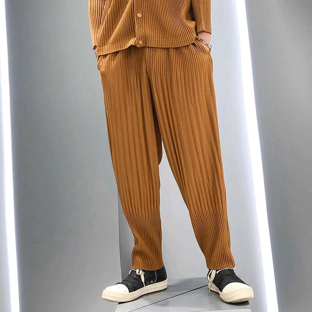 Mi Tempo Men's Leisure Pants 2022 Spring And Summer New Japanese Pleated Technology Hip Hop Loose Leisure Small Foot Street Skat