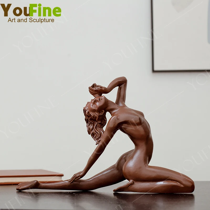 

Modern Nudes Art Bronze Sexy Girl Statue Bronze Nude Female Sculpture Naked Woman Figurine For Home Hotel Decor Collection Craft