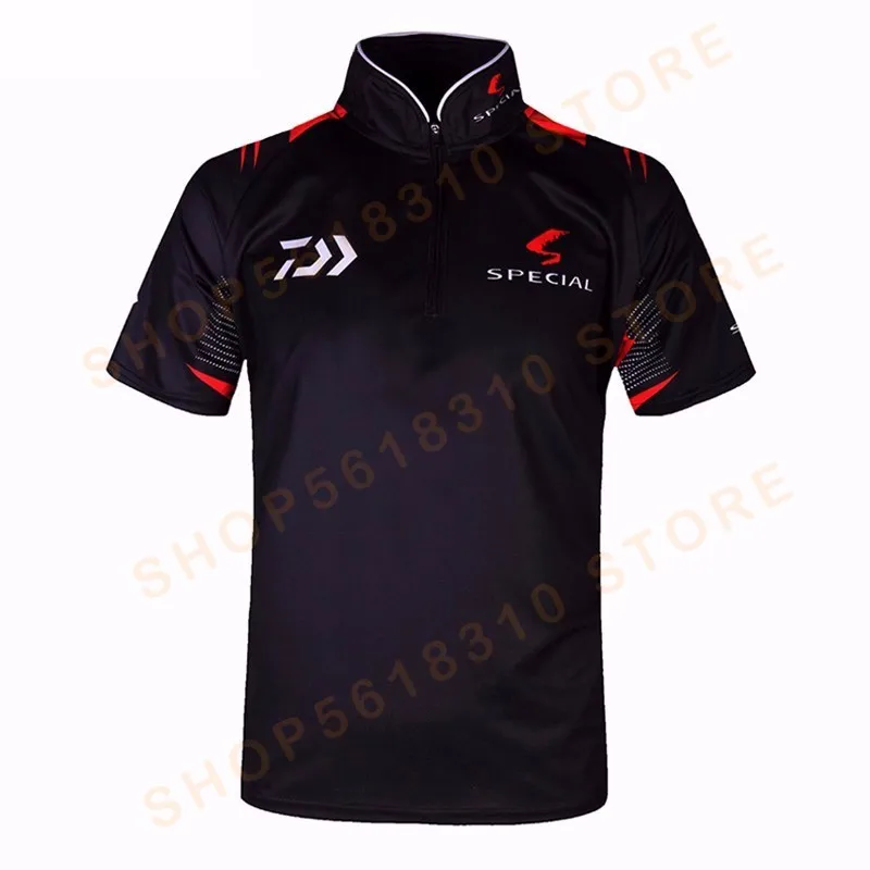 

DAIWA Fishing Clothes Men UV Sunscreen Breathable Fiber DAWA Shirt Fishing Clothing Profesional Short Sleeve Fishing Shirts