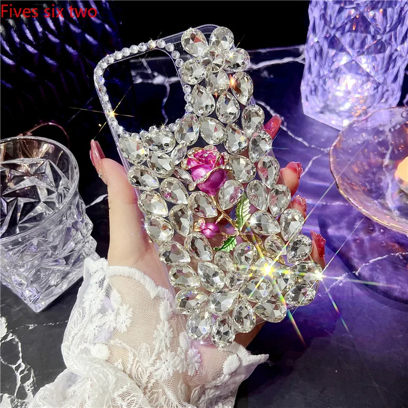 Роскошный полностью Алмазный силиконовый чехол для Samsung A20 A30 A50 A70 A31 A51 A71 A7 A02 A03 Note
