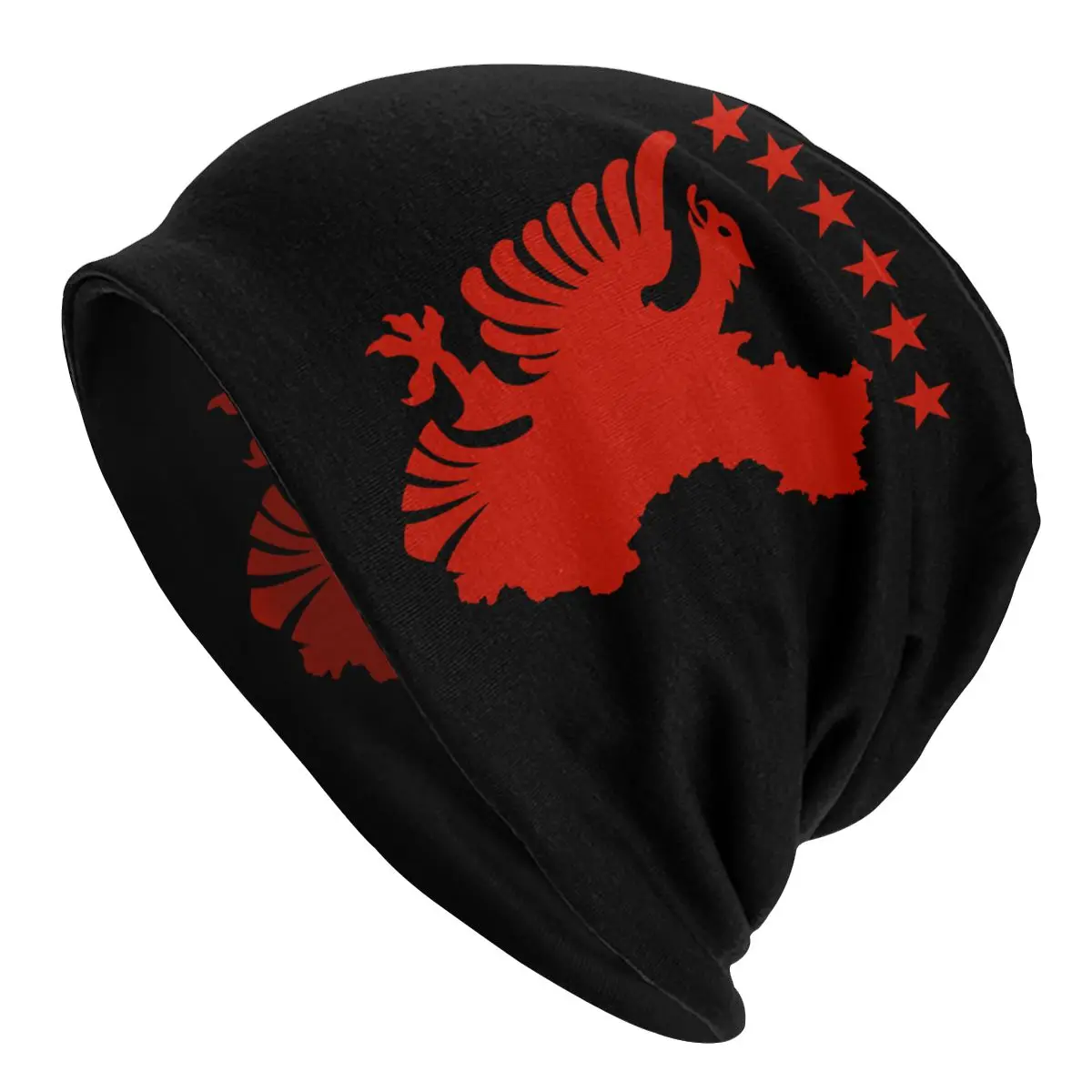 Shqipe Autochthonous Flag Essential Bonnet Femme Cool Knitted Hat For Women Men Warm Winter Kosovo Albania Eagle Beanies Caps 1