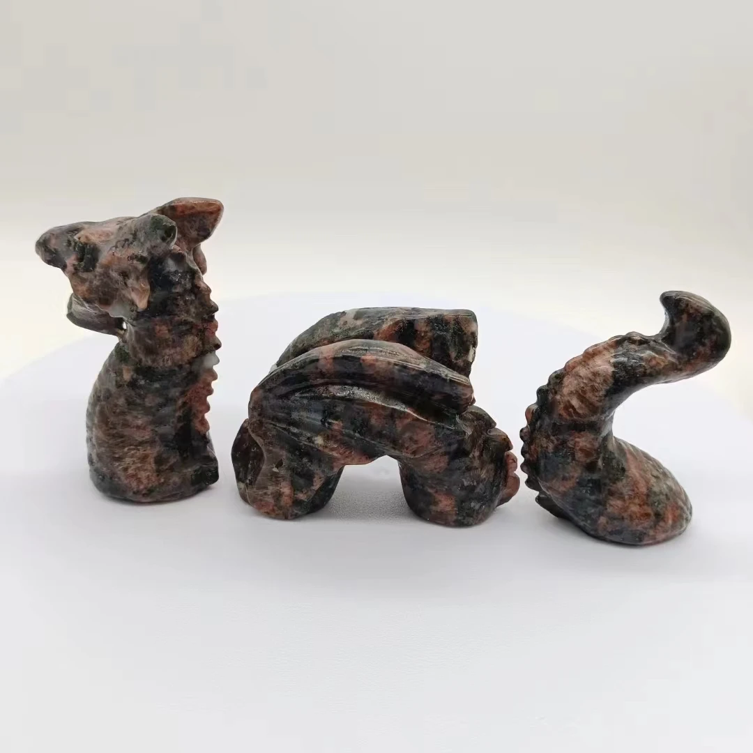 Натуральный кристаллический кварц Родохрозит 16-17 см трехступенчатый дракон