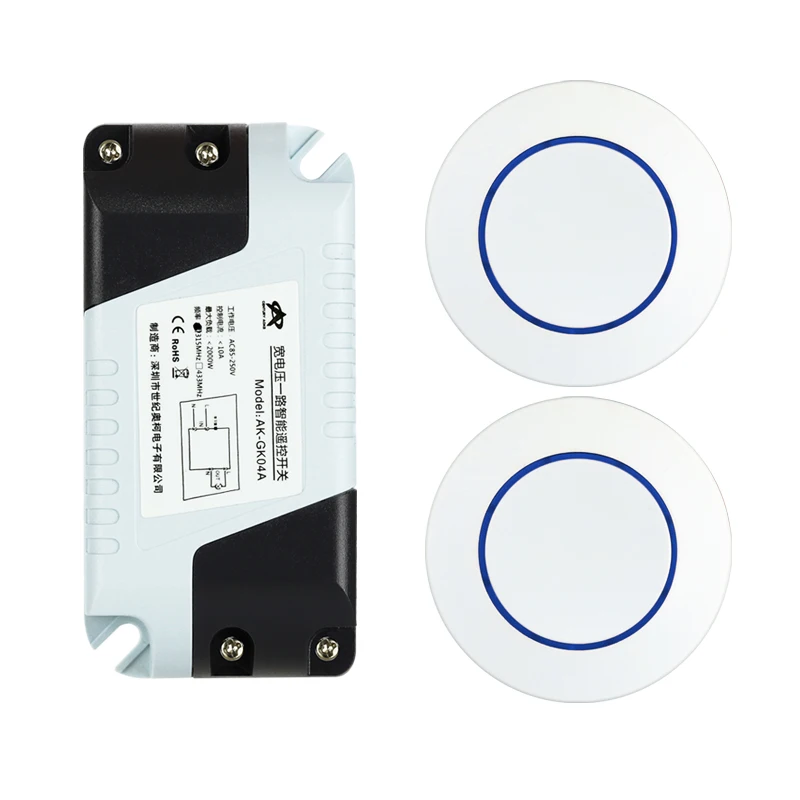 

AC 85V 110v 220v 230v 240V 1CH Wireless Remote Control Switch transmitter and receiver wall button lighting