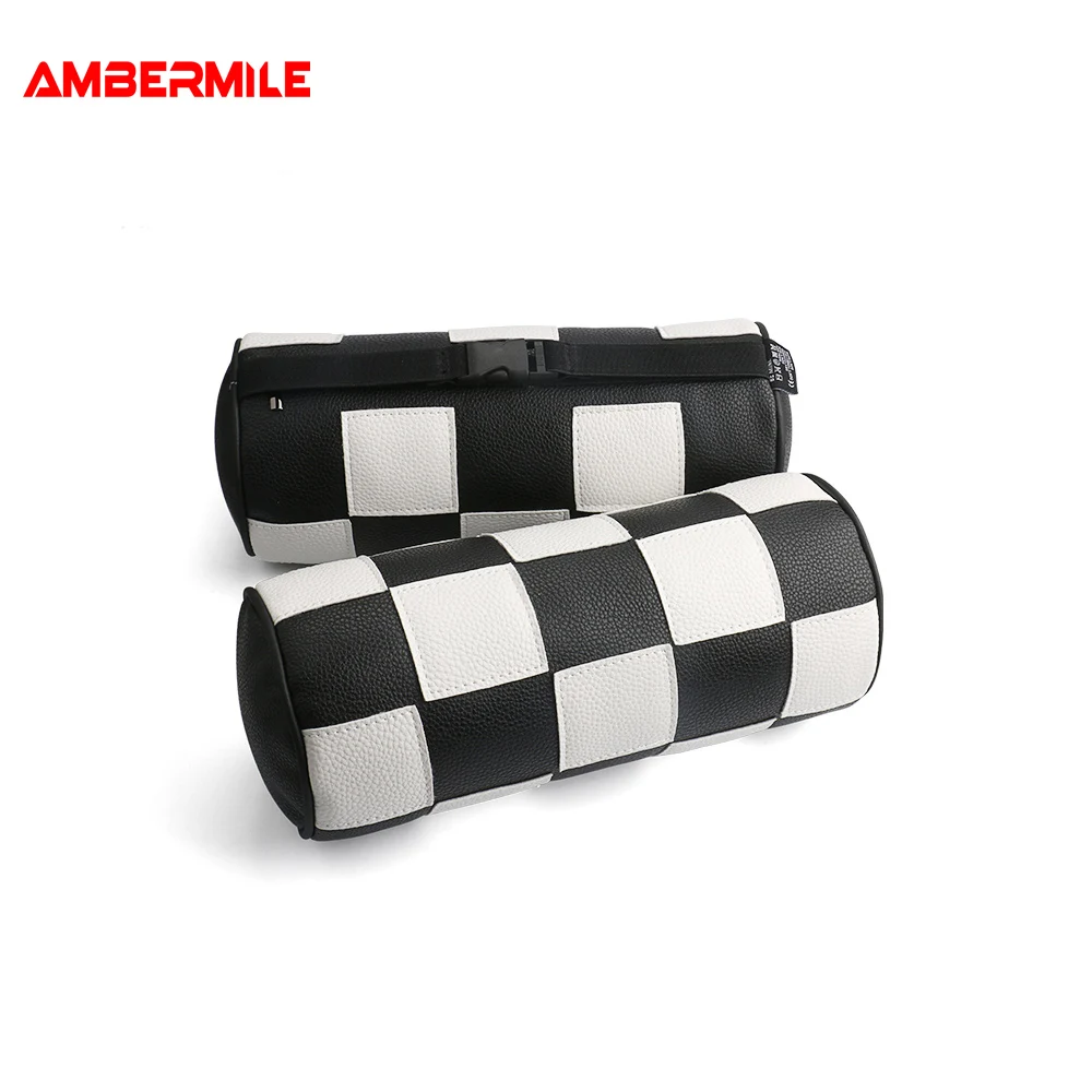 Фото Универсальная автомобильная подушка AMBERMILE, подголовник для Mini Cooper R50 R53 R55 R56 R60 R61 F54 F55 F56 F57 F60, аксессуары №5