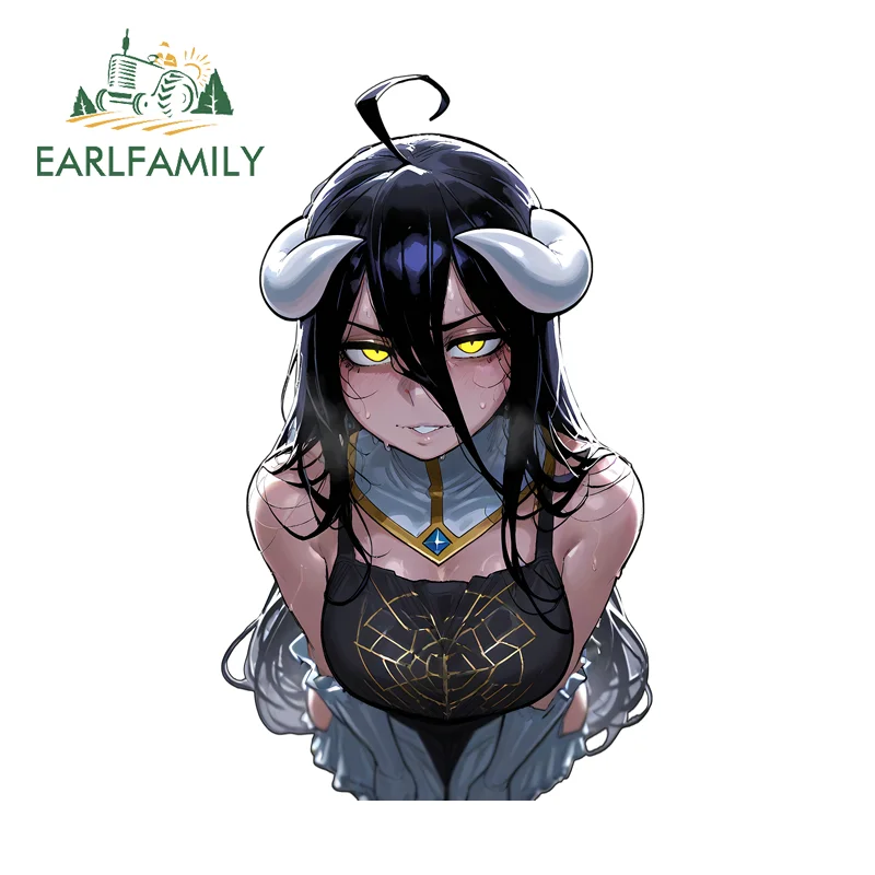 

EARLFAMILY Albedo аниме наклейки модные индивидуальные наклейки на бампер багажник лобовое стекло виниловая наклейка подходит для авто индивидуальной печати