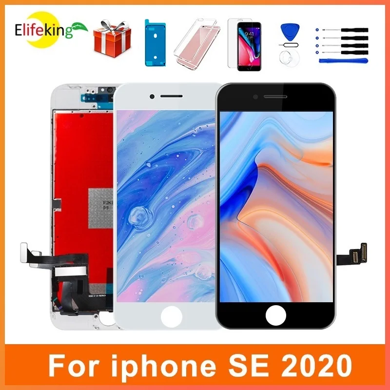 ЖК-дисплей AAA SE2 для iPhone SE 2020, Замена сенсорного экрана A2296 A2275 A2298, без битых пикселей + закаленное стекло + инструменты, 100% протестирован
