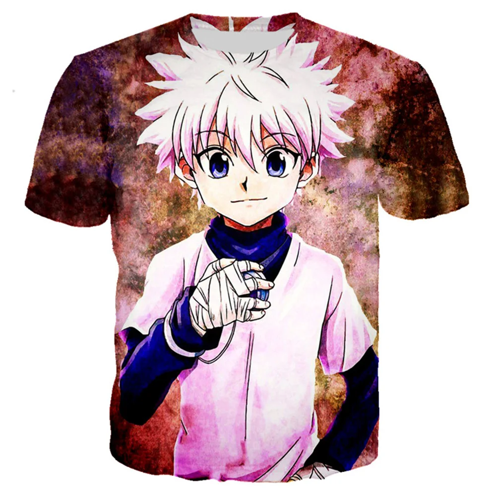 

Hunter X Hunter Аниме футболка одежда Camisetas манга для мужчин топы Ropa Hombre уличная одежда Camisa Masculina Verano Koszulki