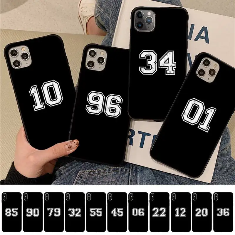

MaiYaCa Custom Football Lucky number Phone Case for iPhone 11 12 13 mini pro XS MAX 8 7 6 6S Plus X 5S SE 2020 XR case