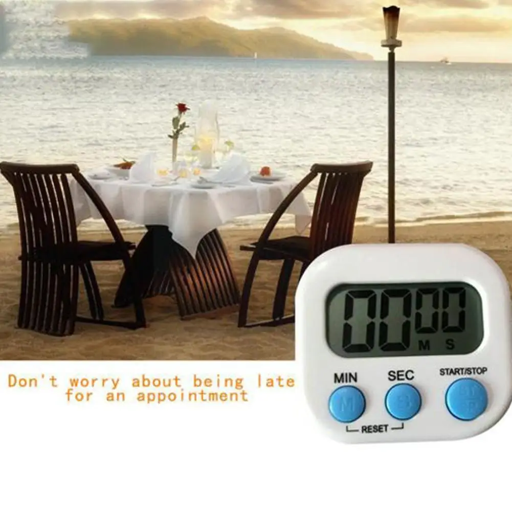 

Magnetic Lcd Digital Kitchen Countdown Timer Alarm With White Timer Stand Timer Clock Kitchen Cooking Practical Alarm C7f7