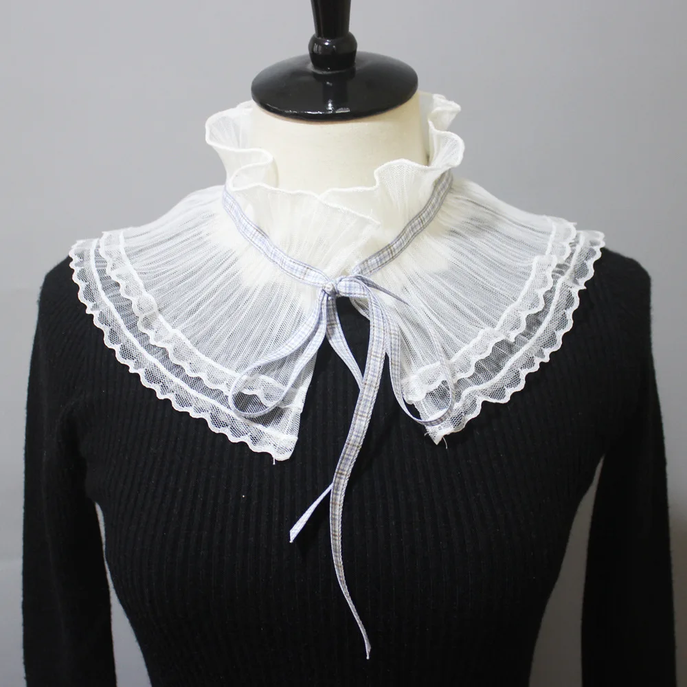 

Кружевные оборки, искусственный воротник, осенний свитер, блузка, топы, рубашка, съемные плечевые повязки, шаль, искусственный воротник, фуакс, воротник, декоративные