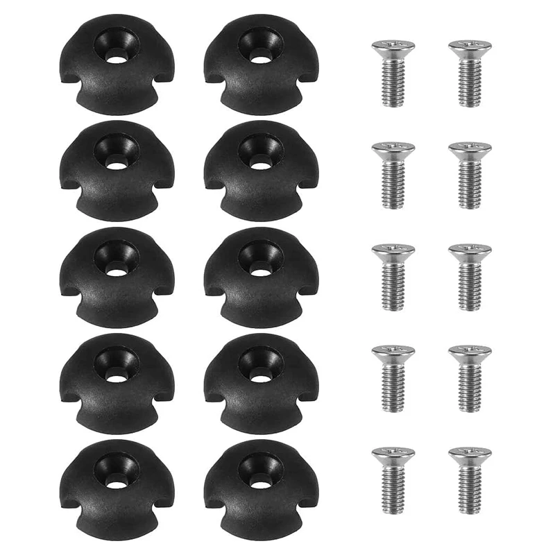 

10Pcs Deck Line Guide Slotted Round Out Pull Rope Buckle Fitting Accessories For Kayak Canoe Boat