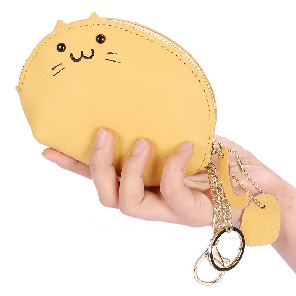 Creative zero wallet real leather female key bag contracted Japan small purse mini cute small COINS