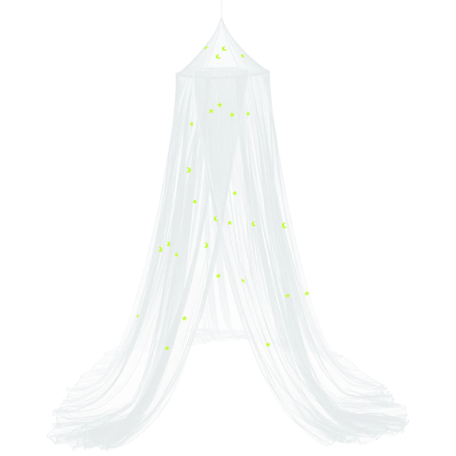 

Canopy Bed Net Kids Curtains Glow The Dark Mosquito Fluorescent Cover Netting Mesh Opening Star Dome Stars Glowing Hanging From