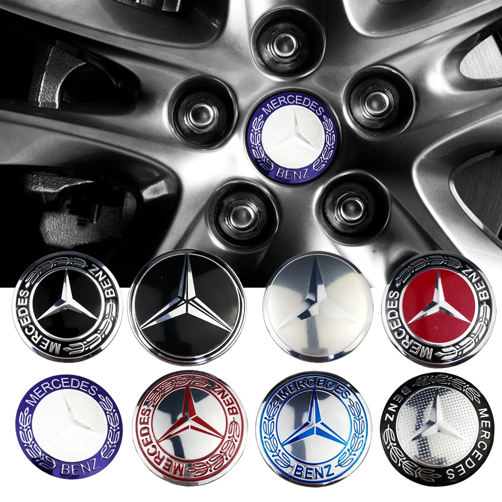 

4Pcs 56mm Wheel Hub Emblem Sticker for W203 W204 W205 W209 W210 W211 W212 W176 W166 W163 W221 Auto Rim Center Decal