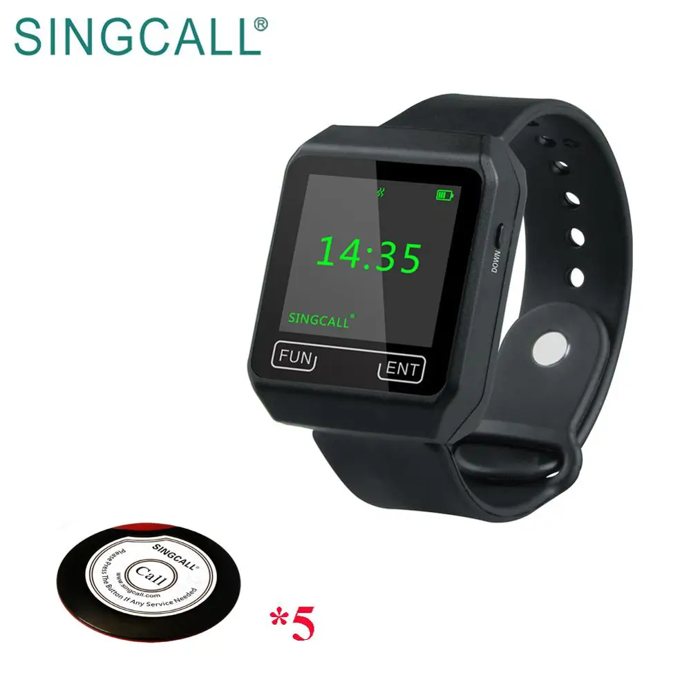 

SINGCALL wrist watch pager waiter call system wireless