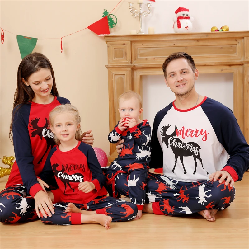 

Рождественские пижамы для семьи, мамы, детей, мамы, дочери, одинаковая парная одежда для сна, подходящие наряды ПСЖ, пижама для маленьких дев...