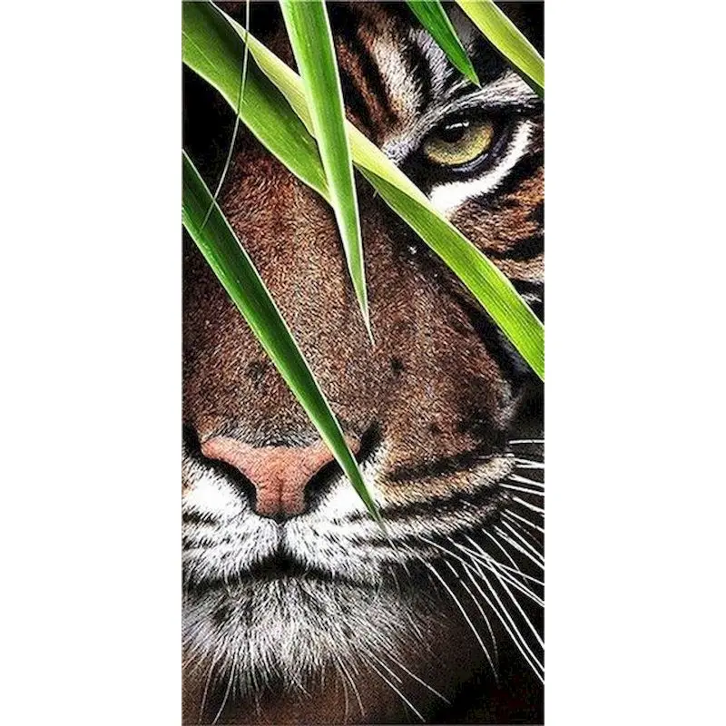 

GATYZTORY 40x50cm Acrylic Paint By Numbers Forest Tiger Oil Painting By Numbers On Canvas Scenery Frameless DIY Home Decor