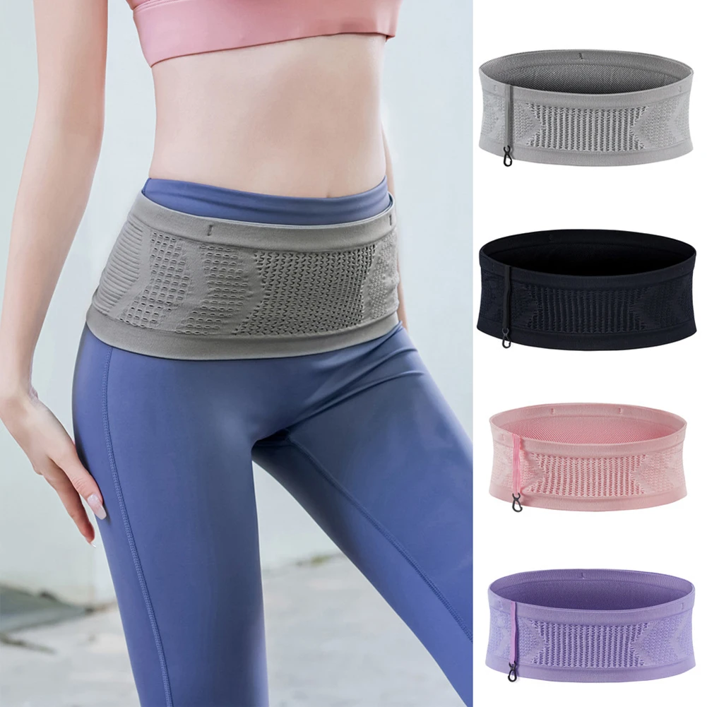 

Seamless Invisible Running Waist Belt Bag Unisex Sports Fanny Pack Mobile Phone Bag Gym Running Fitness Jogging Run Cycling Bag